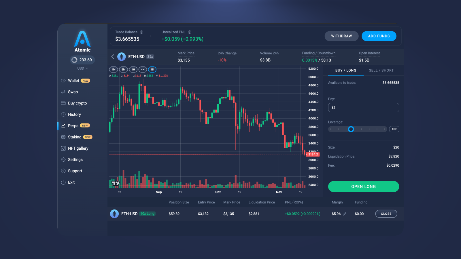 onchain perpetual margin
