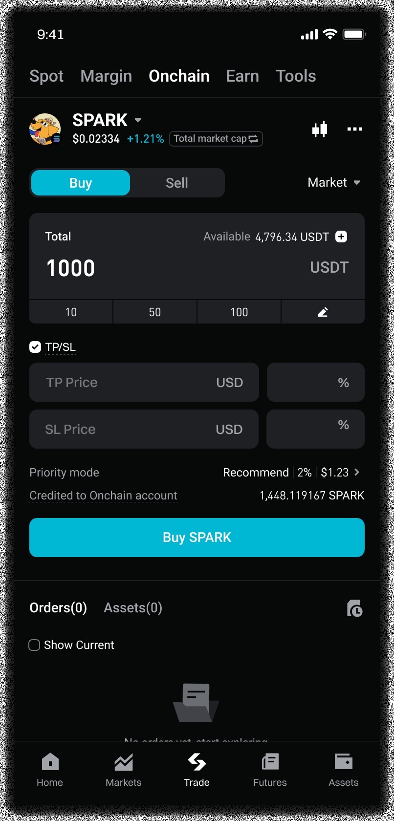 onchain perp margin