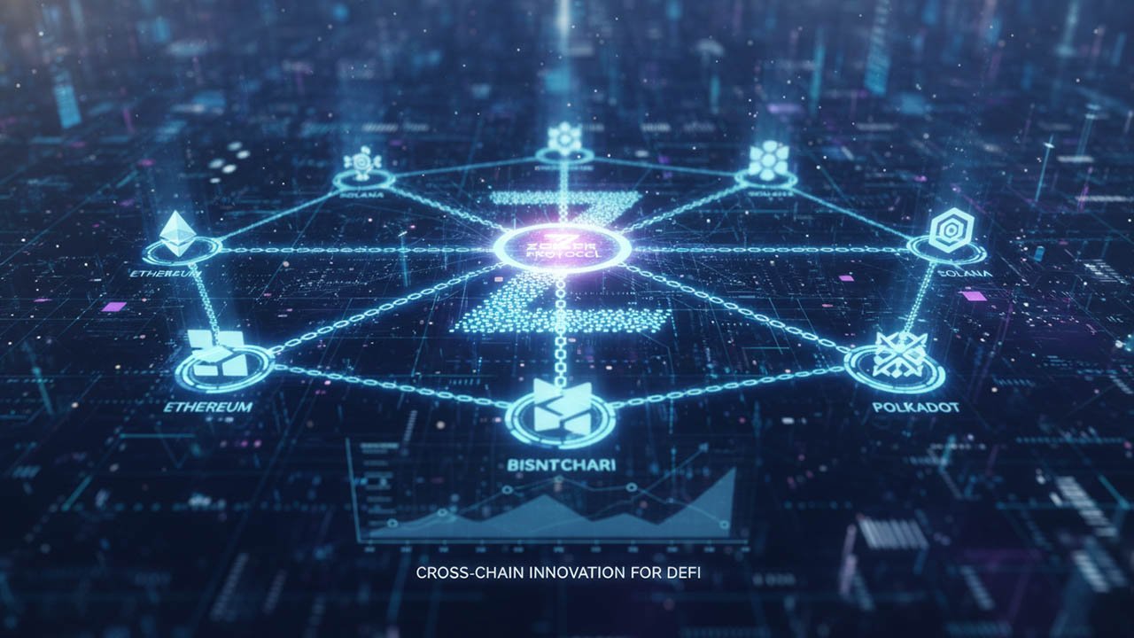 Conceptual diagram of unified margin pooling collateral across Ethereum, Solana, and Arbitrum blockchains to minimize liquidation risks in DeFi perpetual futures trading