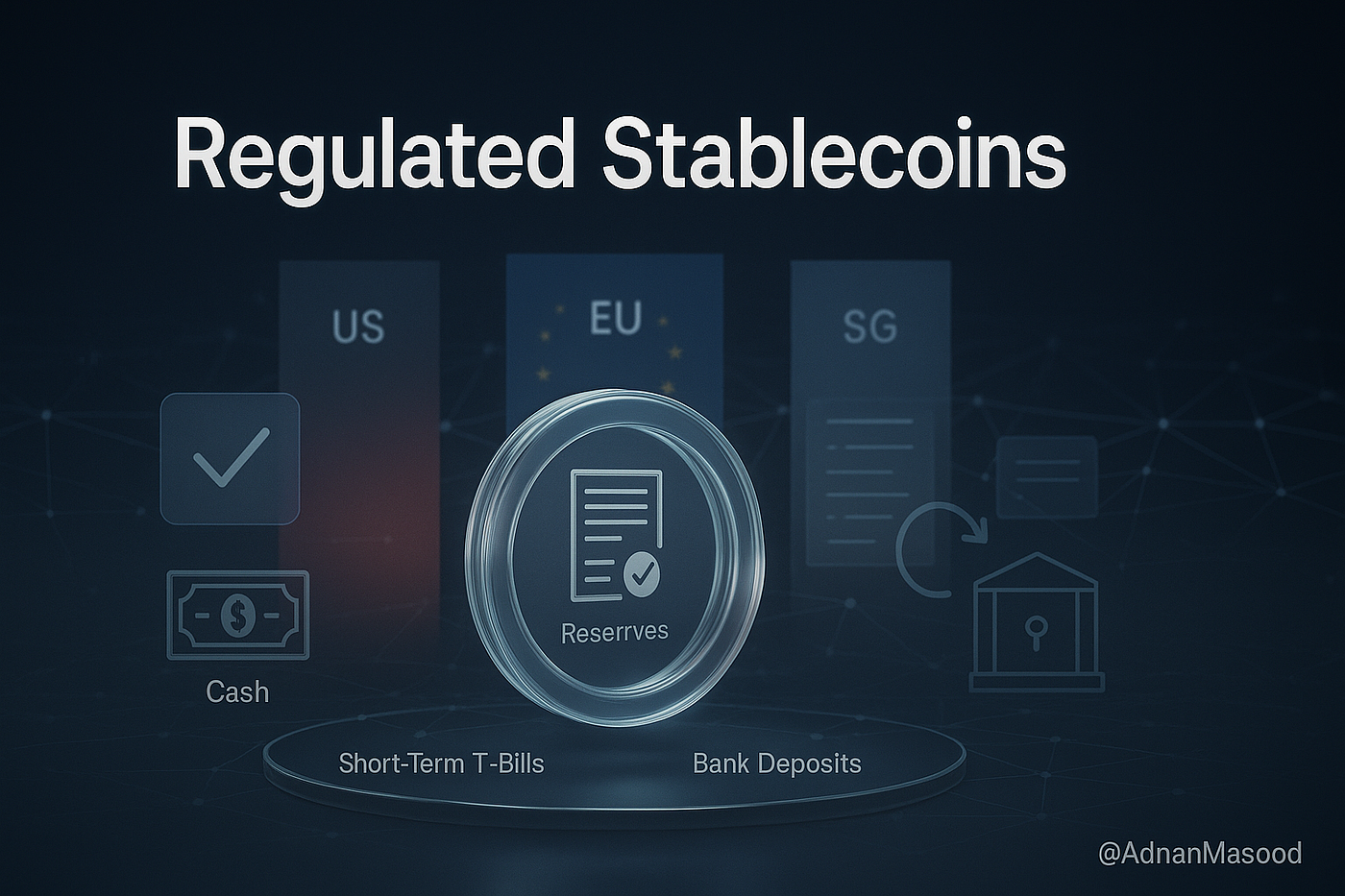 Abstract futuristic visualization of interconnected blockchains with unified margin flows, risk engine analytics dashboard, and multi-chain perpetuals portfolio management in crypto DeFi 2026